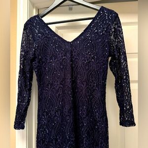 Marina Navy Sequin Gown!